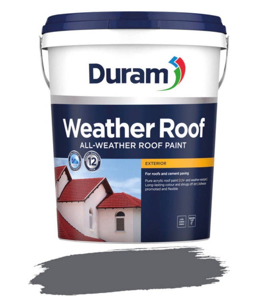 Duram Weather Roof Paint Graphite 20 L– Premium Pure Acrylic, All-Weather Protection for Roof