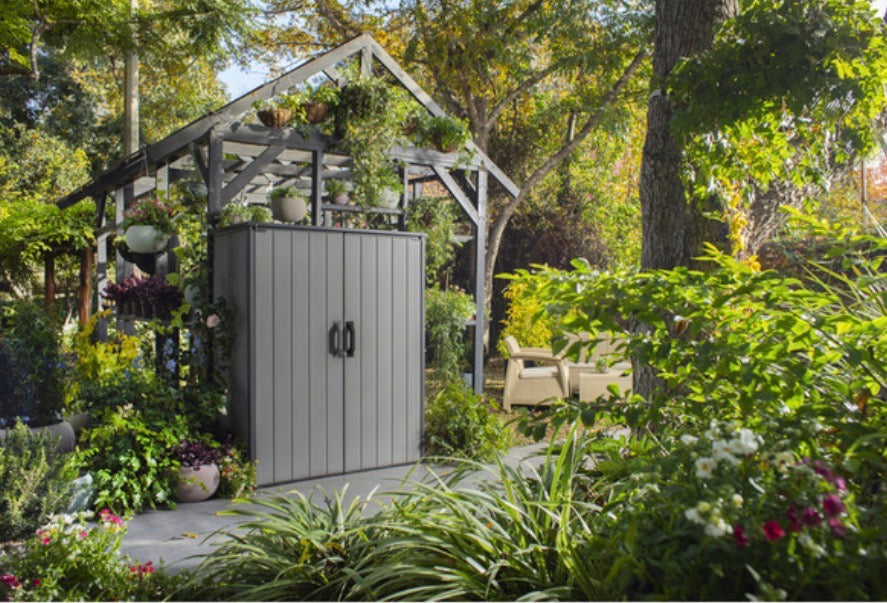 Keter Premier Tall Shed and Storage Grey 1400 x 736 x 1704 mm