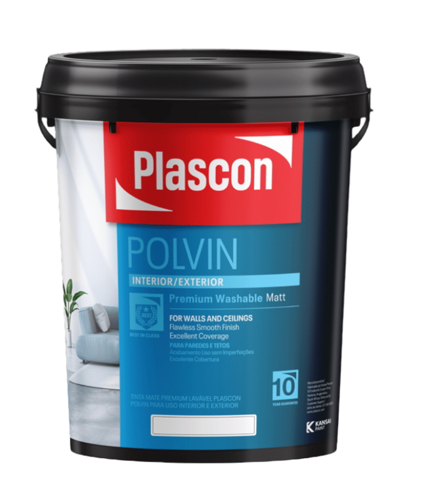 Plascon Polvin Paint White 20 L